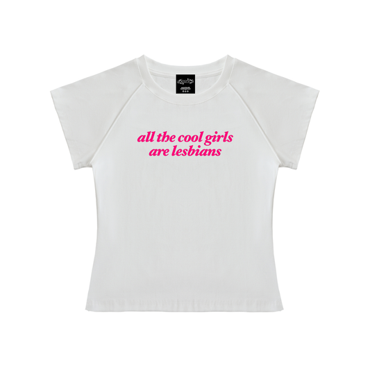 all the cool girls are lesbians Short Sleeve Crop ~ GAYSBIE