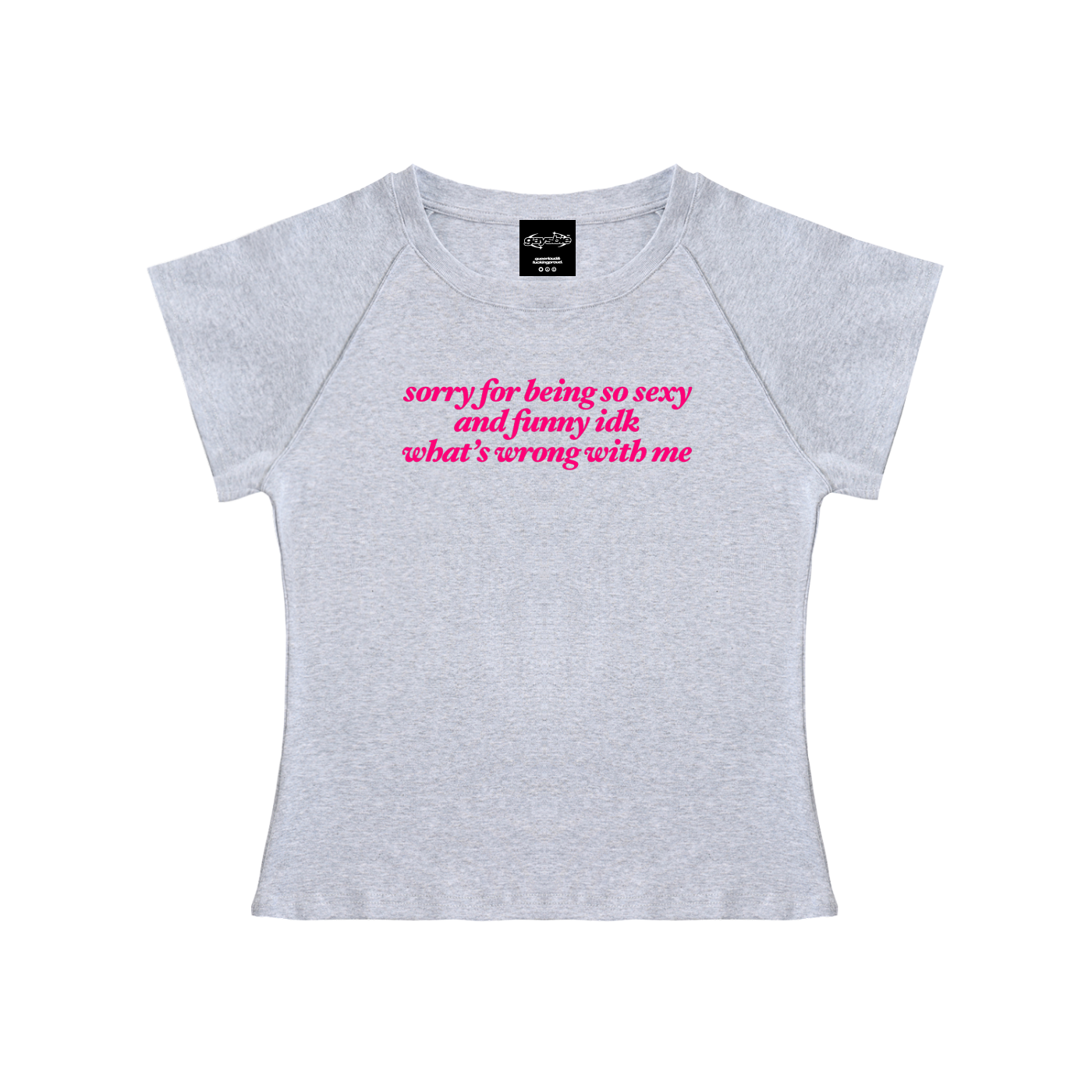 sorry for being so sexy and funny Short Sleeve Crop ~ GAYSBIE
