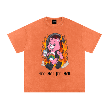 TOO HOT FOR HELL BEAR Premium Oversized Tee ~ GAYSBIE