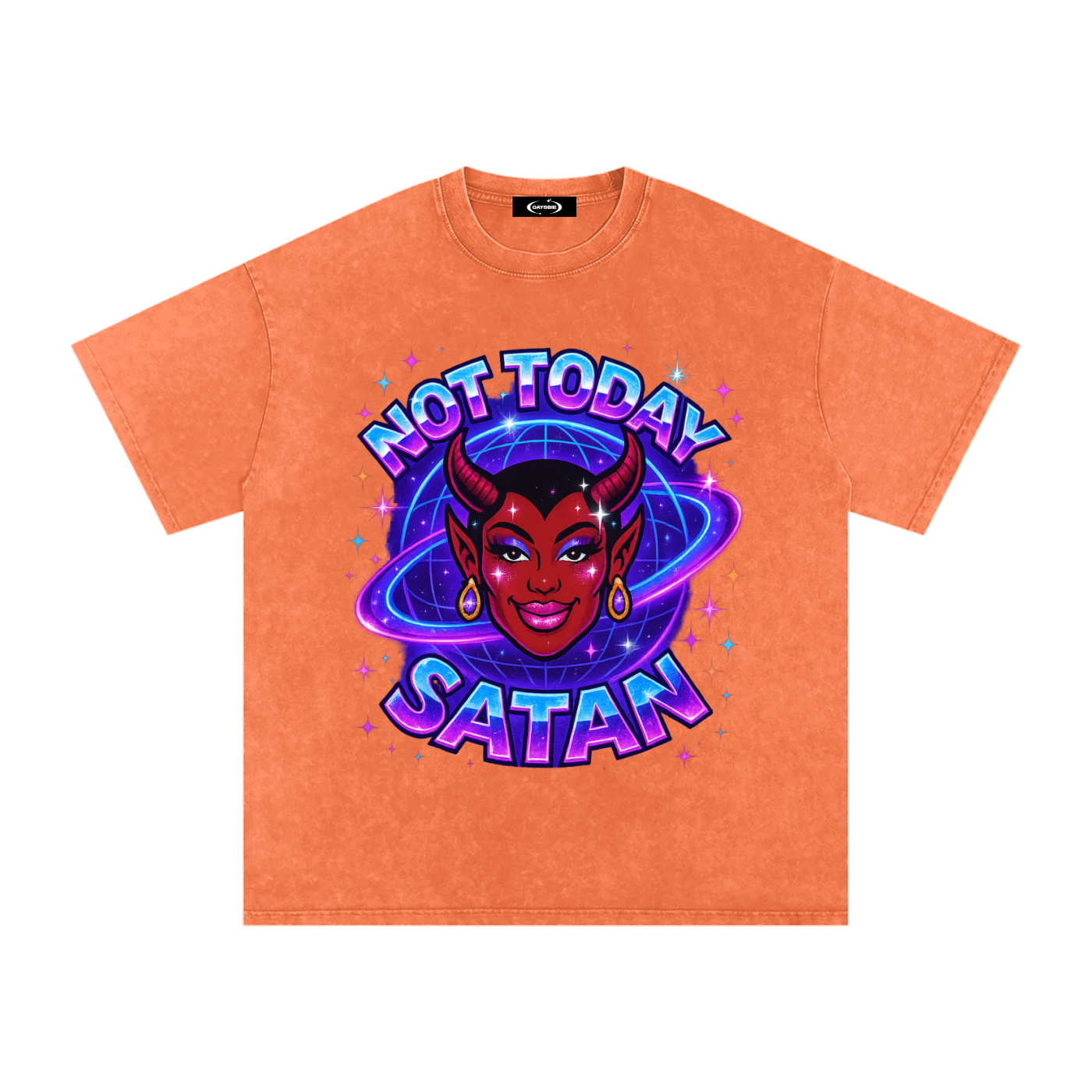 NOT TODAY SATAN Premium Oversized Tee ~ GAYSBIE