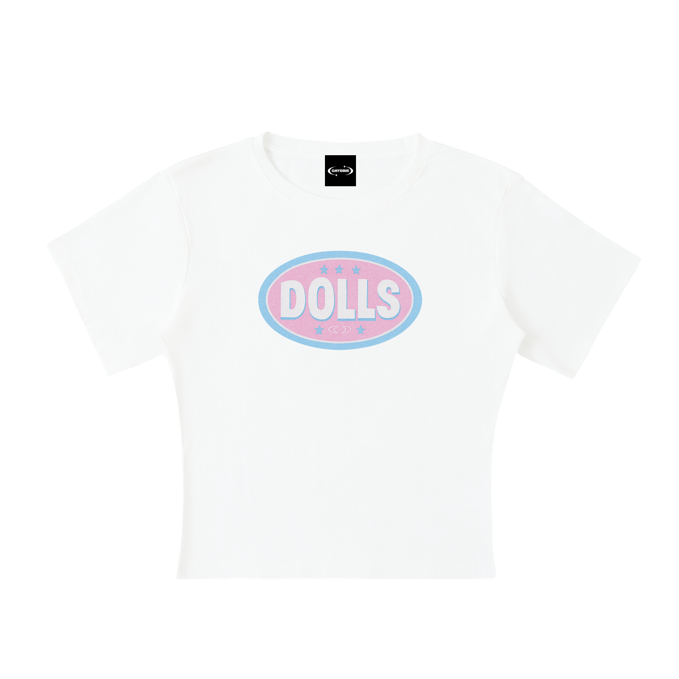 Baby Tee ICE / S DOLLS BADGE Baby Tee ~ GAYSBIE PREMIUM MATERIALS