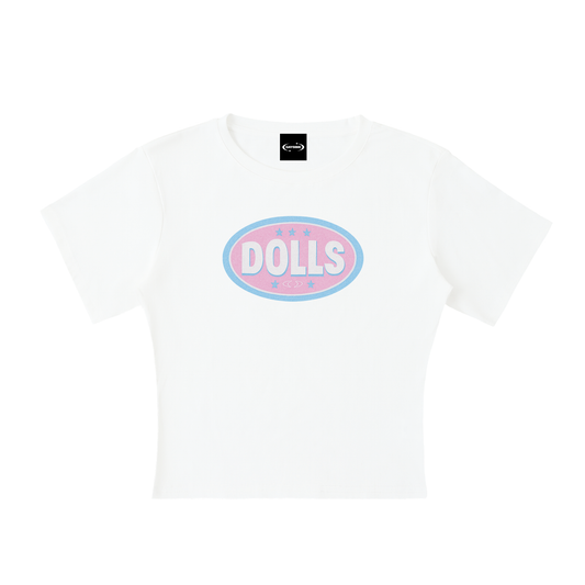 Baby Tee ICE / S DOLLS BADGE Baby Tee ~ GAYSBIE PREMIUM MATERIALS