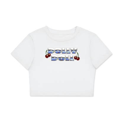 Crop Tee ICE / XS DOLLY DOLL Metallic Crop Tee ~ GAYSBIE PREMIUM MATERIALS