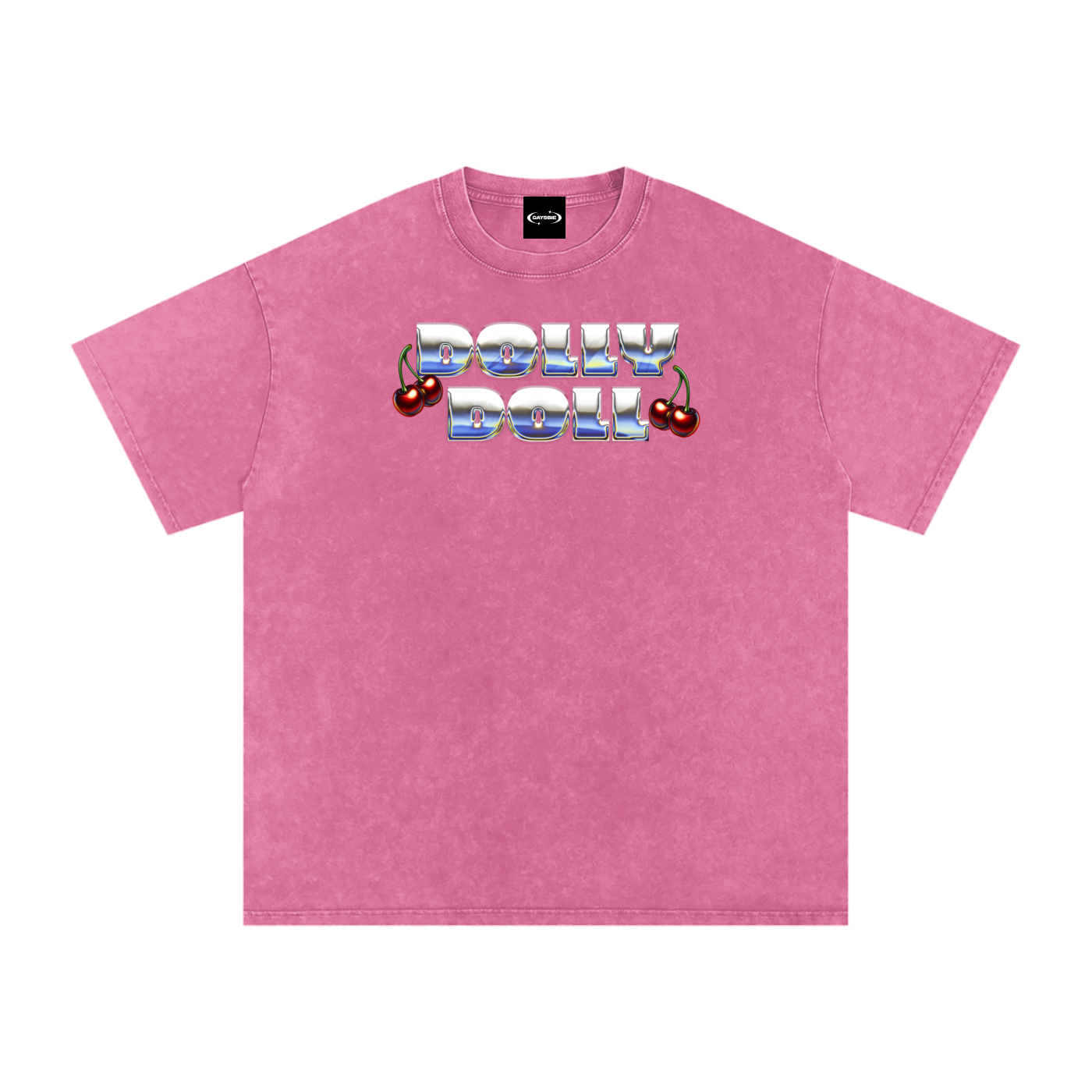 Oversize Tee BUBBLEGUM / S DOLLY DOLL Metallic Premium Oversized Tee ~ GAYSBIE PREMIUM MATERIALS