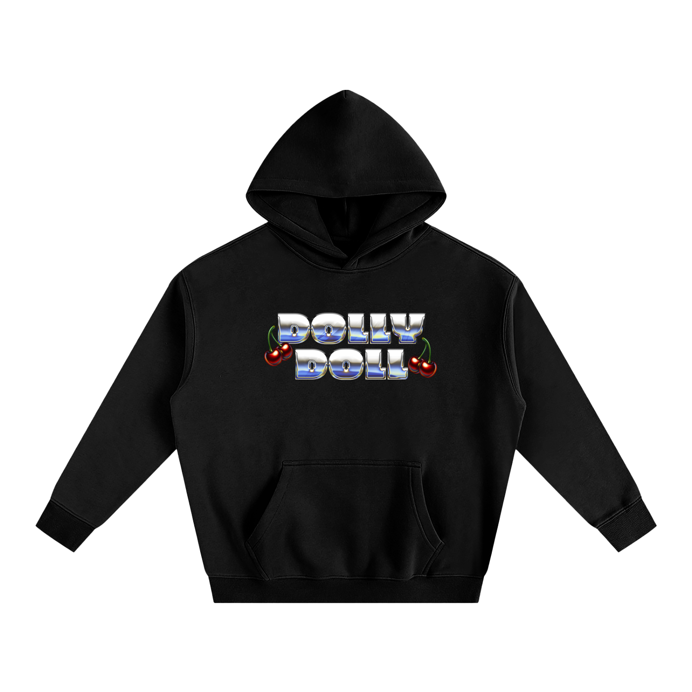 Premium Hood Black / S DOLLY DOLLS Metallic Heavy Fleece Hoodie ~ GAYSBIE PREMIUM MATERIALS