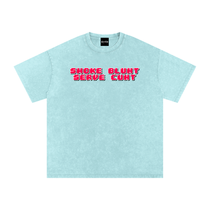 SMOKE BLUNT SERVE CUNT Premium Oversized Tee ~ GAYSBIE