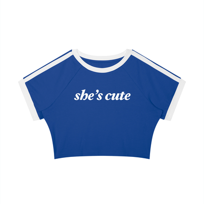 she's cute Taped Crop Tee ~ GAYSBIE