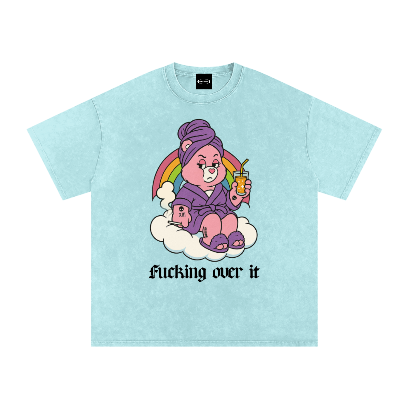 FUCKING OVER IT BEAR Premium Oversized Tee ~ GAYSBIE