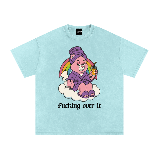 FUCKING OVER IT BEAR Premium Oversized Tee ~ GAYSBIE
