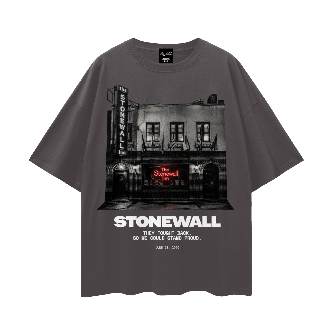 The Stonewall Inn Oversize Loose Drop Shoulder Tee ~ GAYSBIE