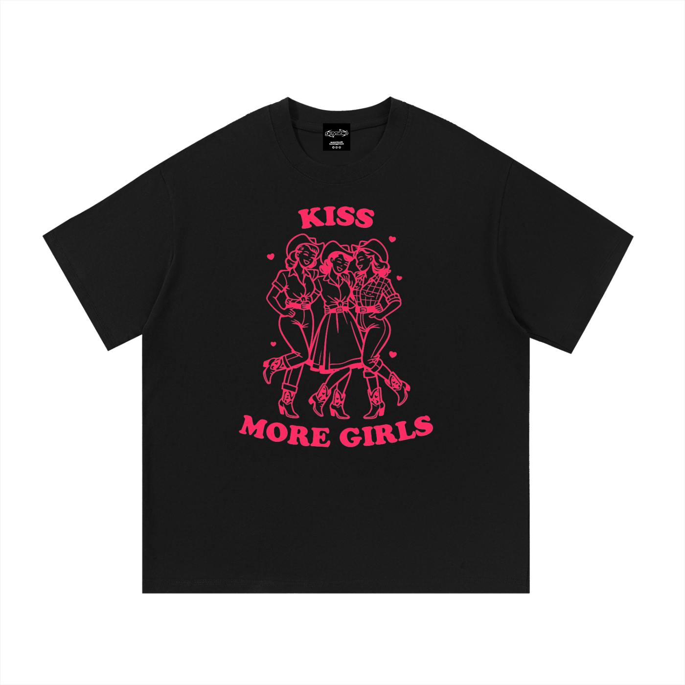 KISS MORE GIRLS Cowgirls Oversize Signature Tee ~ GAYSBIE