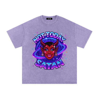 NOT TODAY SATAN Premium Oversized Tee ~ GAYSBIE
