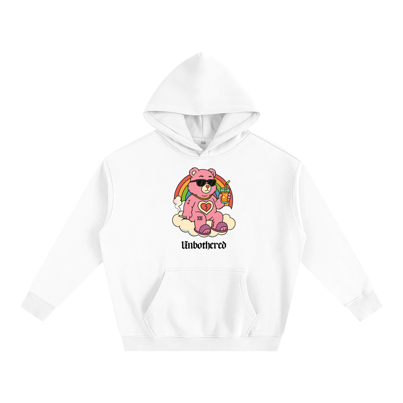 UNBOTHERED BEAR Heavy Fleece Hoodie ~ GAYSBIE
