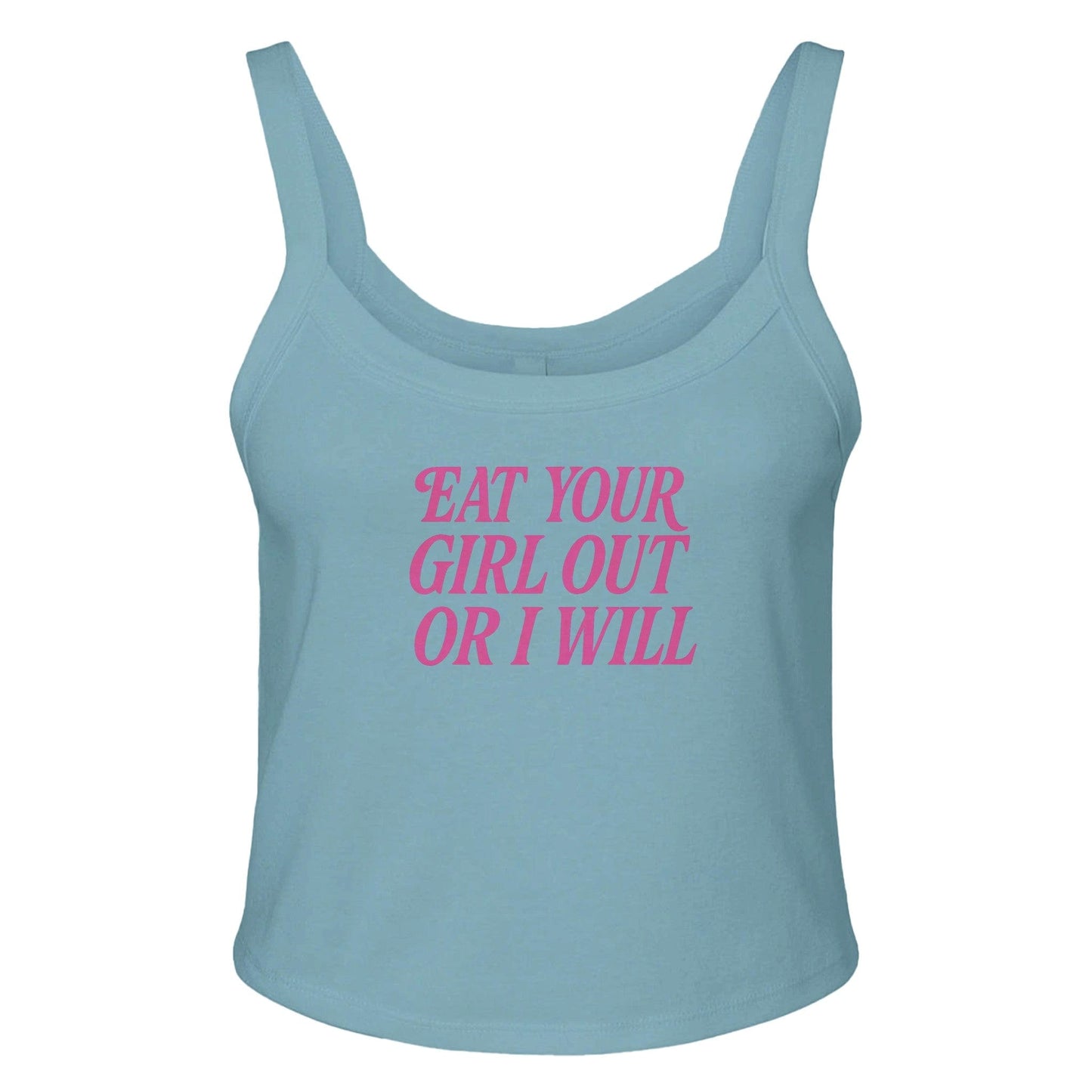 Ribbed Tank BLUEY / XS EAT YOUR GIRL OUT Baby Ribbed Tank ~ GAYSBIE PREMIUM MATERIALS