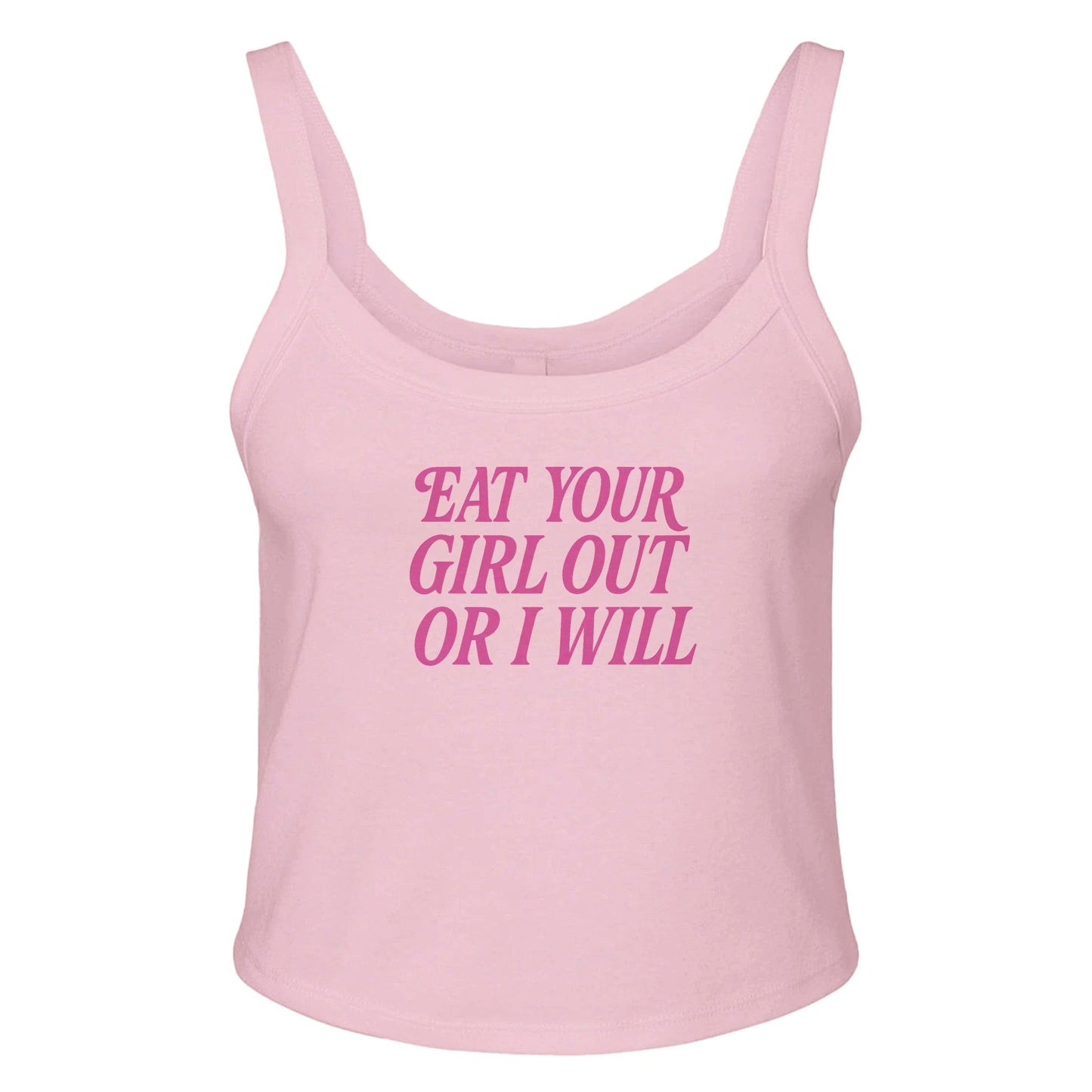 Ribbed Tank BUBBLEGUM / XS EAT YOUR GIRL OUT Baby Ribbed Tank ~ GAYSBIE PREMIUM MATERIALS