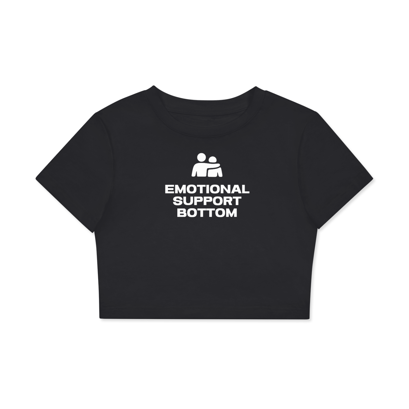 Crop Tee MIDNIGHT / XS EMOTIONAL SUPPORT BOTTOM Crop Tee ~ GAYSBIE PREMIUM MATERIALS