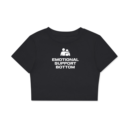 Crop Tee MIDNIGHT / XS EMOTIONAL SUPPORT BOTTOM Crop Tee ~ GAYSBIE PREMIUM MATERIALS