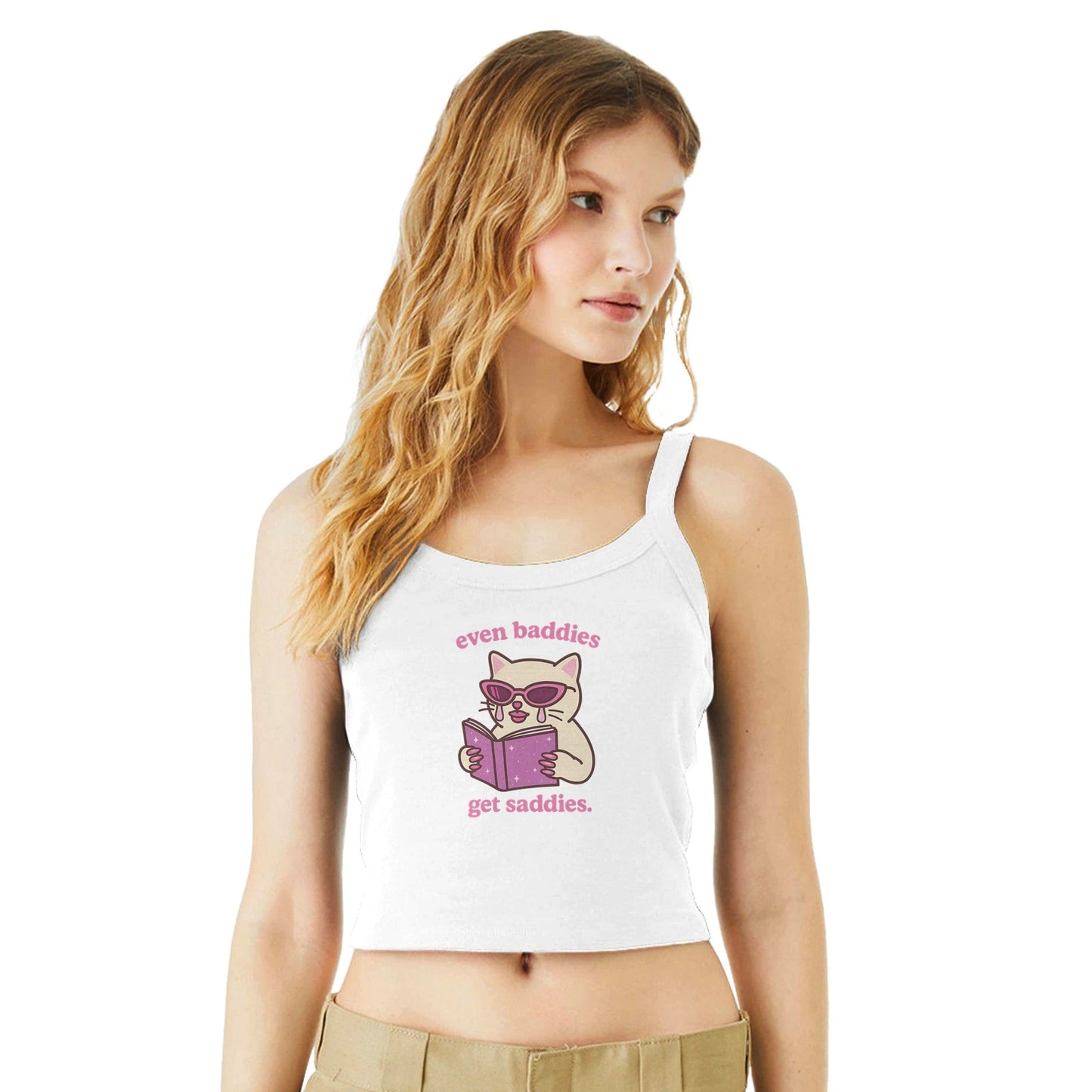 Ribbed Tank Even Baddies Get Saddies Baby Ribbed Tank ~ GAYSBIE PREMIUM MATERIALS