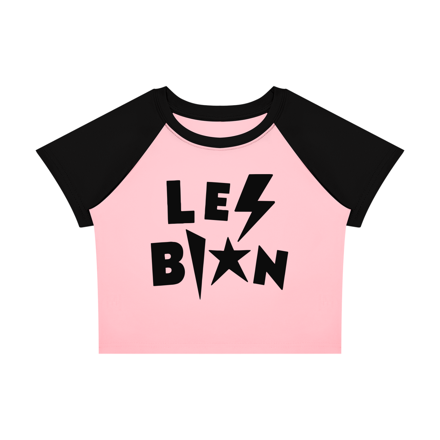 LESBIAN Dual Panel Baby Tee ~ GAYSBIE