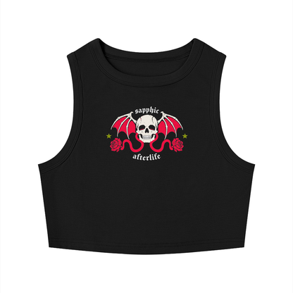 Sapphic Afterlife Goth Crop Tank - Queer Fashion GAYSBIE Tank Top 2026