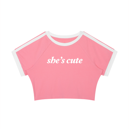she's cute Taped Crop Tee ~ GAYSBIE