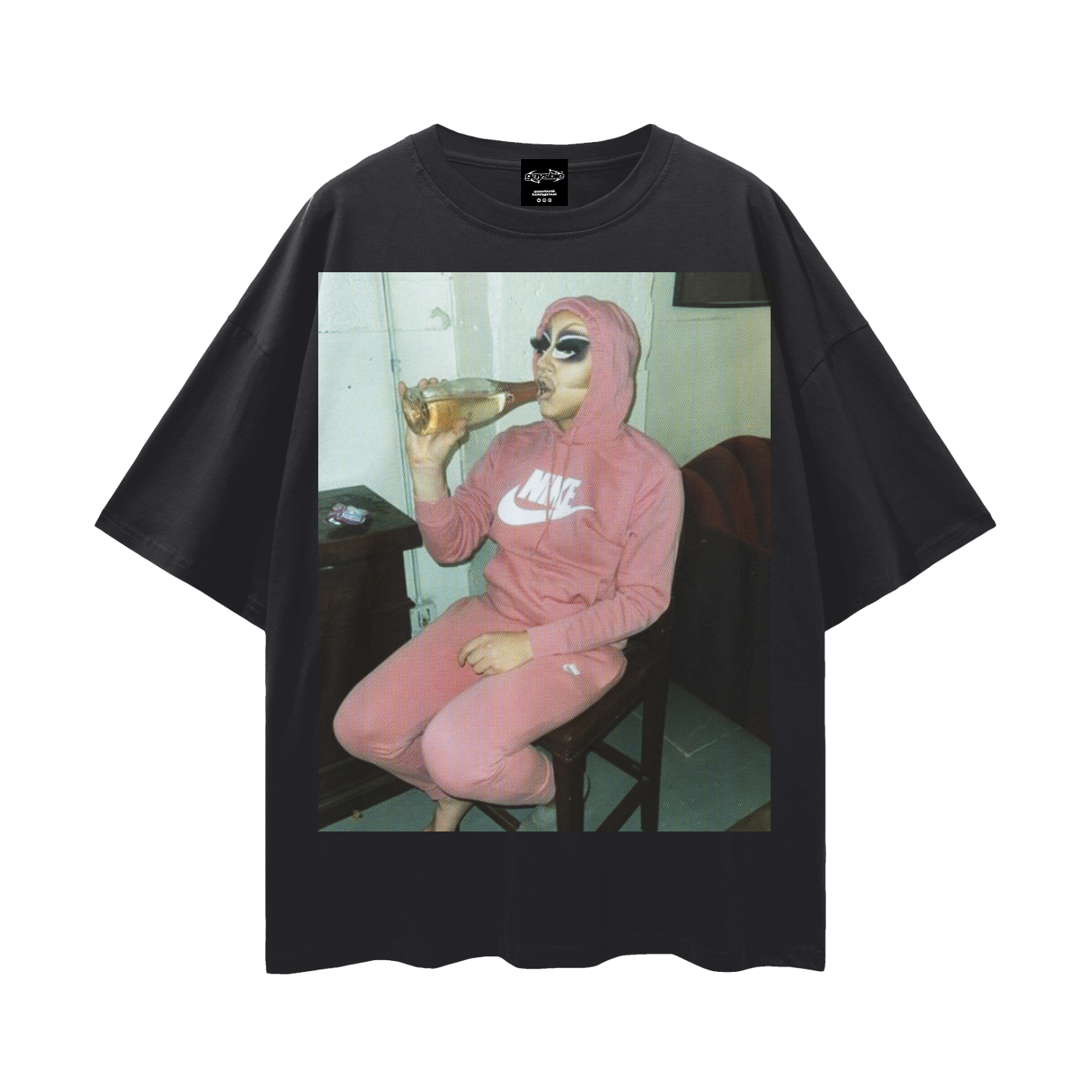 Trixie Mattel Drunk Oversize Loose Drop Shoulder Tee ~ GAYSBIE