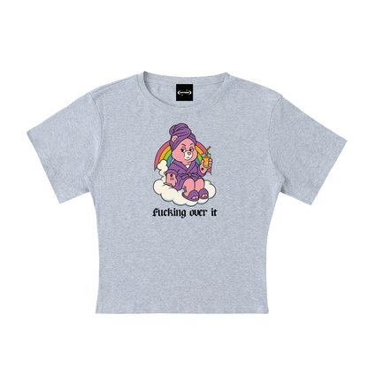 FUCKING OVER IT BEAR Baby Tee ~ GAYSBIE