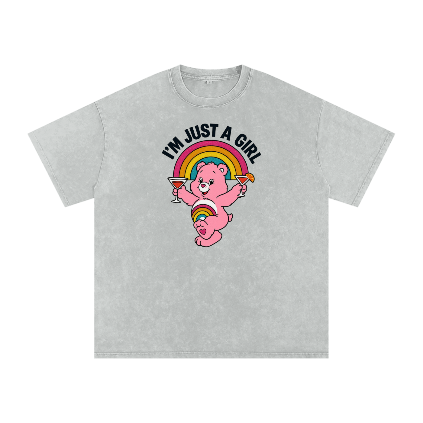 I'M JUST A GIRL BEAR Premium Oversized Tee ~ GAYSBIE