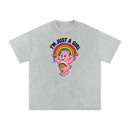 I'M JUST A GIRL BEAR Premium Oversized Tee ~ GAYSBIE