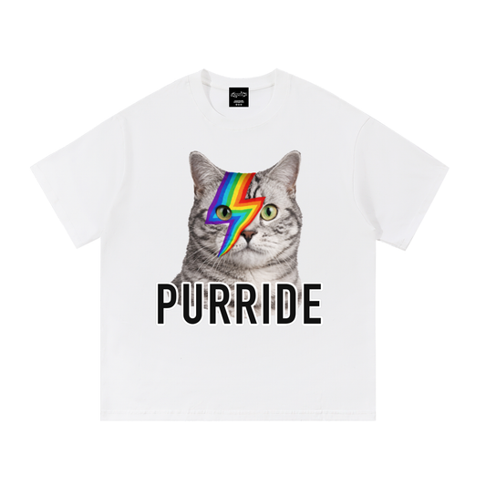 PURRRIDE Cat Pride Oversize Signature Tee ~ GAYSBIE