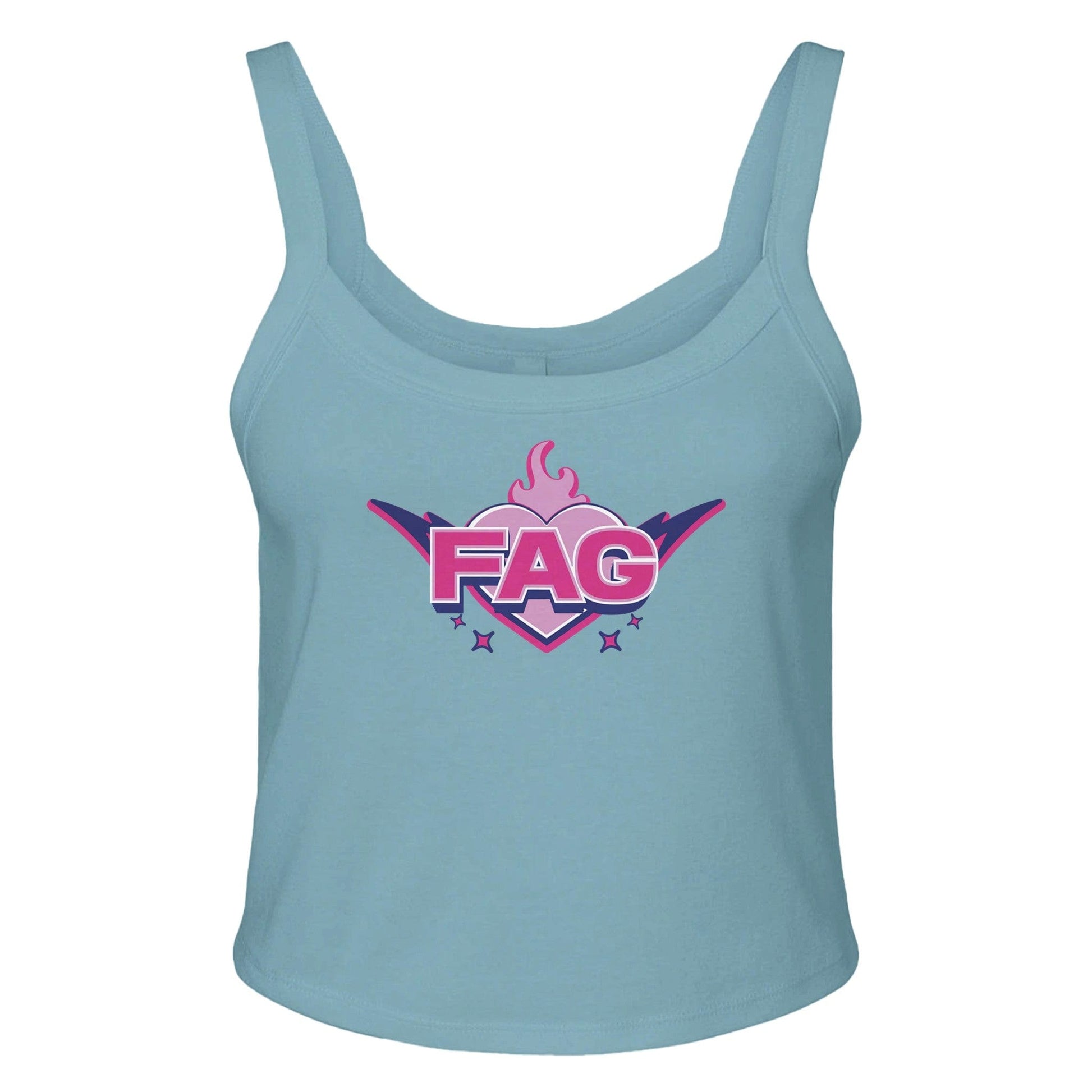 Ribbed Tank SKY / XS FAG Baby Ribbed Tank ~ GAYSBIE PREMIUM MATERIALS