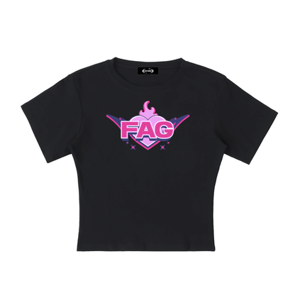 Baby Tee MIDNIGHT / S FAG Baby Tee ~ GAYSBIE PREMIUM MATERIALS