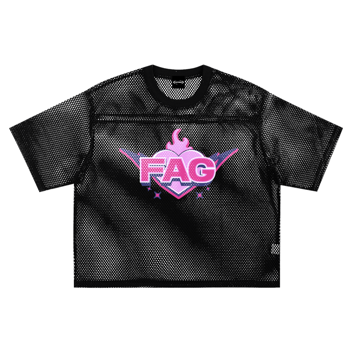 Mesh Tee MIDNIGHT / S Fag Boxy Mesh Tee ~ GAYSBIE PREMIUM MATERIALS
