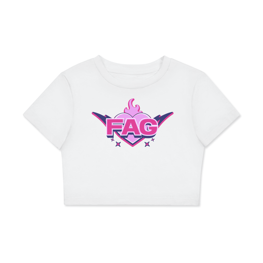 Crop Tee ICE / XS FAG Crop Tee ~ GAYSBIE PREMIUM MATERIALS