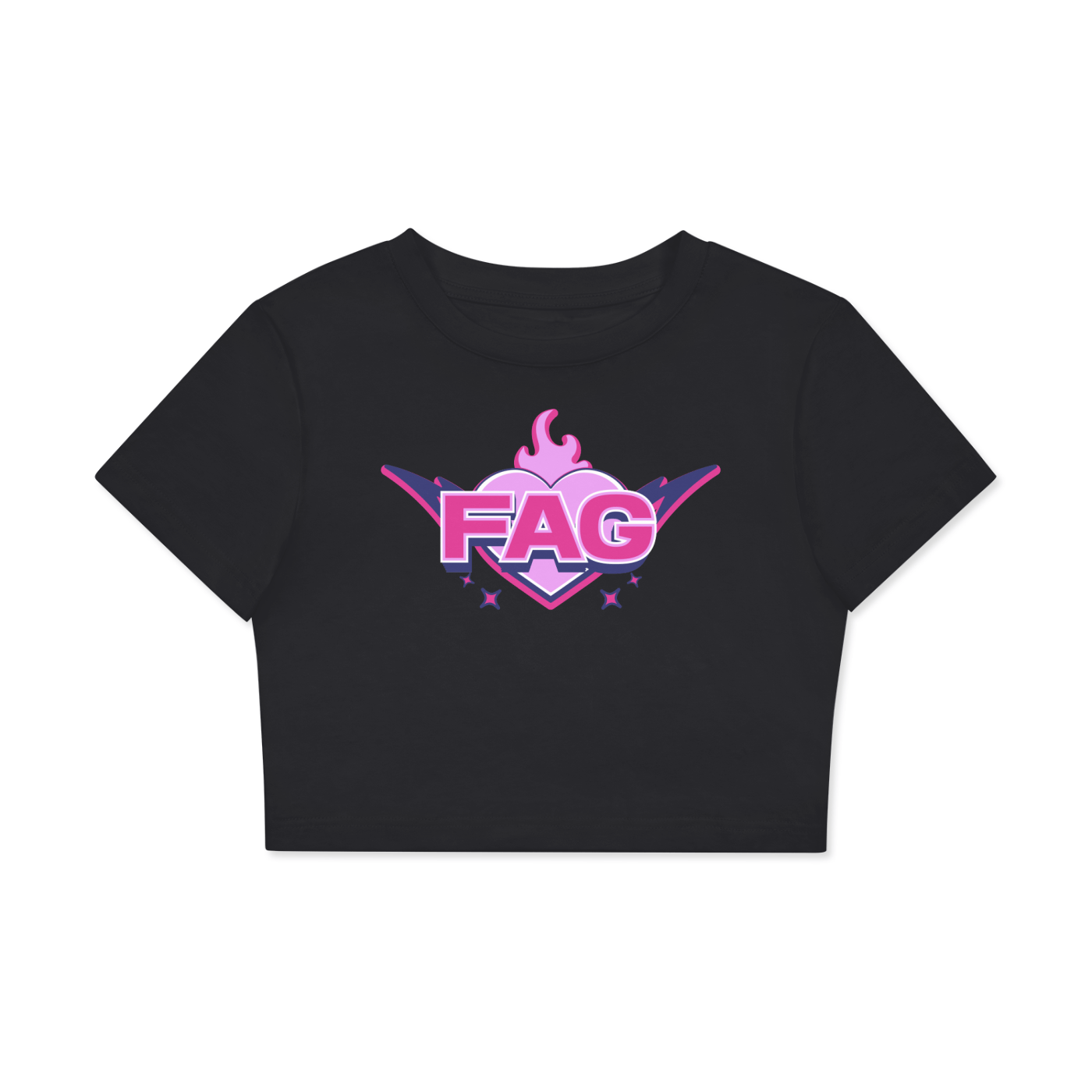Crop Tee MIDNIGHT / XS FAG Crop Tee ~ GAYSBIE PREMIUM MATERIALS