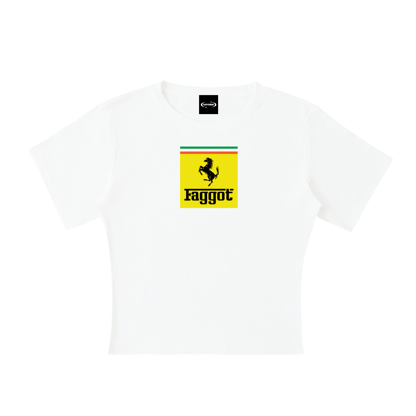 Baby Tee ICE / S Faggot Ferrari Baby Tee ~ GAYSBIE PRE
