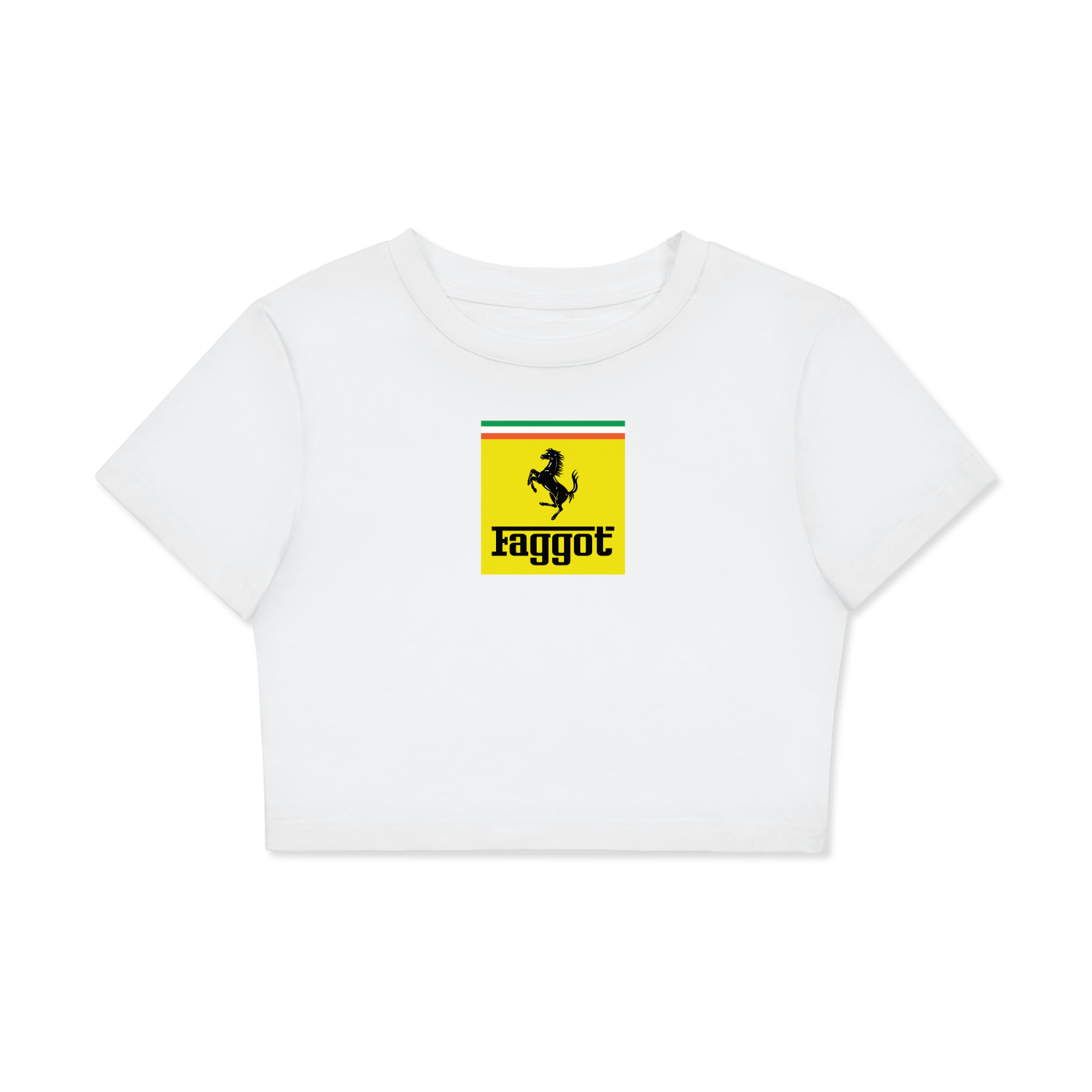Crop Tee ICE / XS Faggot Ferrari Crop Tee ~ GAYSBIE PREMIUM MATERIALS