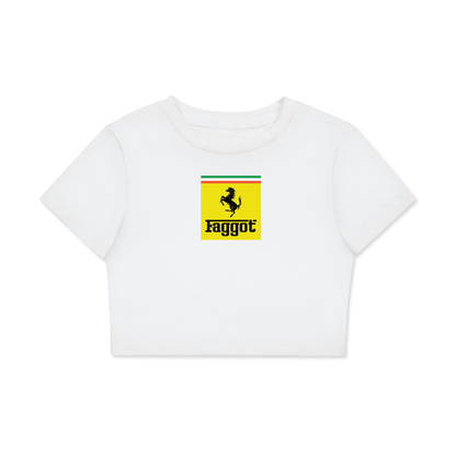 Crop Tee ICE / XS Faggot Ferrari Crop Tee ~ GAYSBIE PREMIUM MATERIALS
