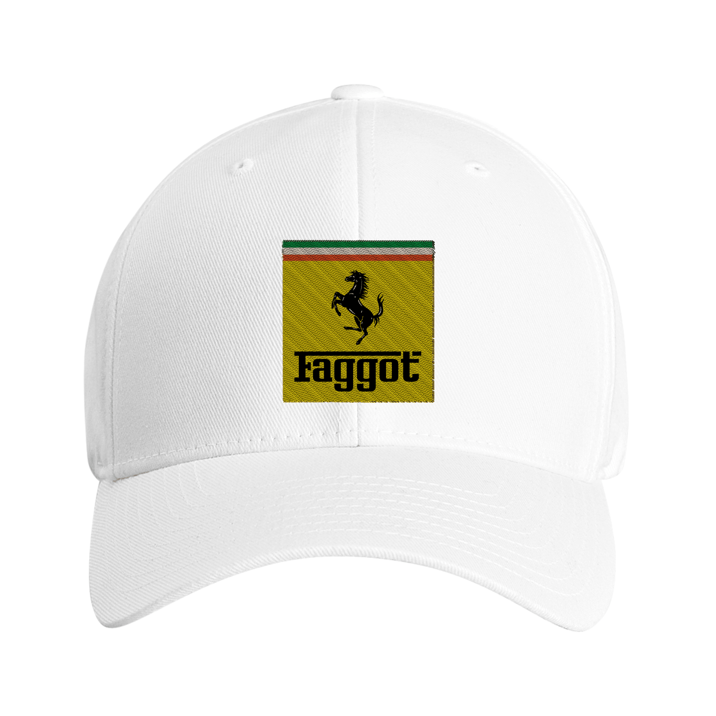 Caps ICE / S-M Faggot Ferrari Embroidered Cap ~ GAYSBIE PREMIUM MATERIALS