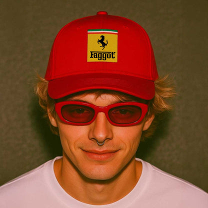 Caps Faggot Ferrari Embroidered Cap ~ GAYSBIE PREMIUM MATERIALS