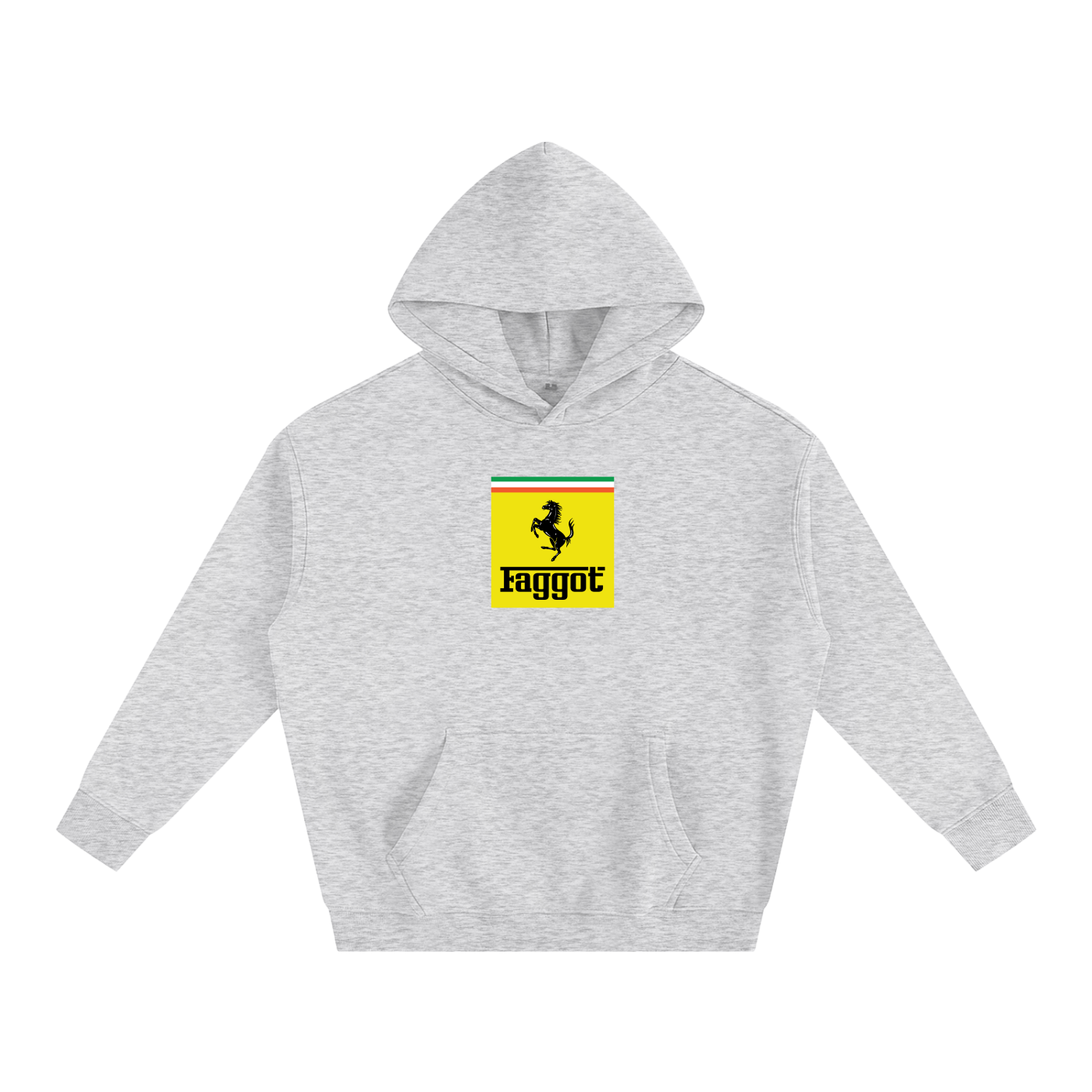 Premium Hood STONE / S Faggot Ferrari Heavy Fleece Hoodie ~ GAYSBIE PREMIUM MATERIALS