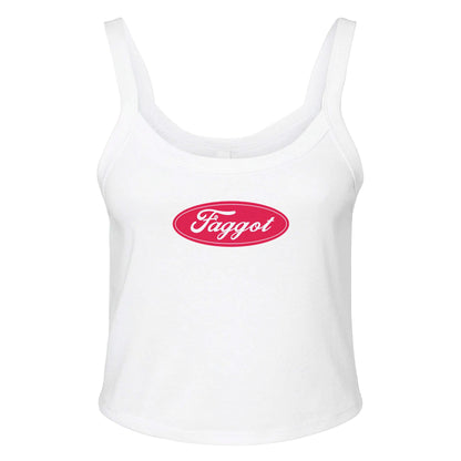 Ribbed Tank ICE / XS Faggot Ford Logo Baby Ribbed Tank ~ GAYSBIE PREMIUM MATERIALS