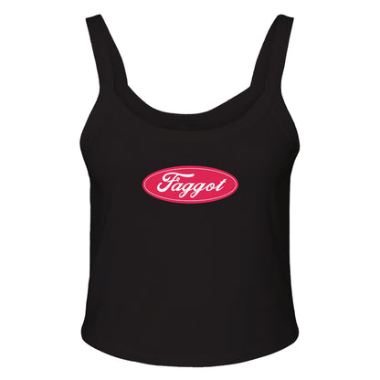 Ribbed Tank MIDNIGHT / XS Faggot Ford Logo Baby Ribbed Tank ~ GAYSBIE PREMIUM MATERIALS