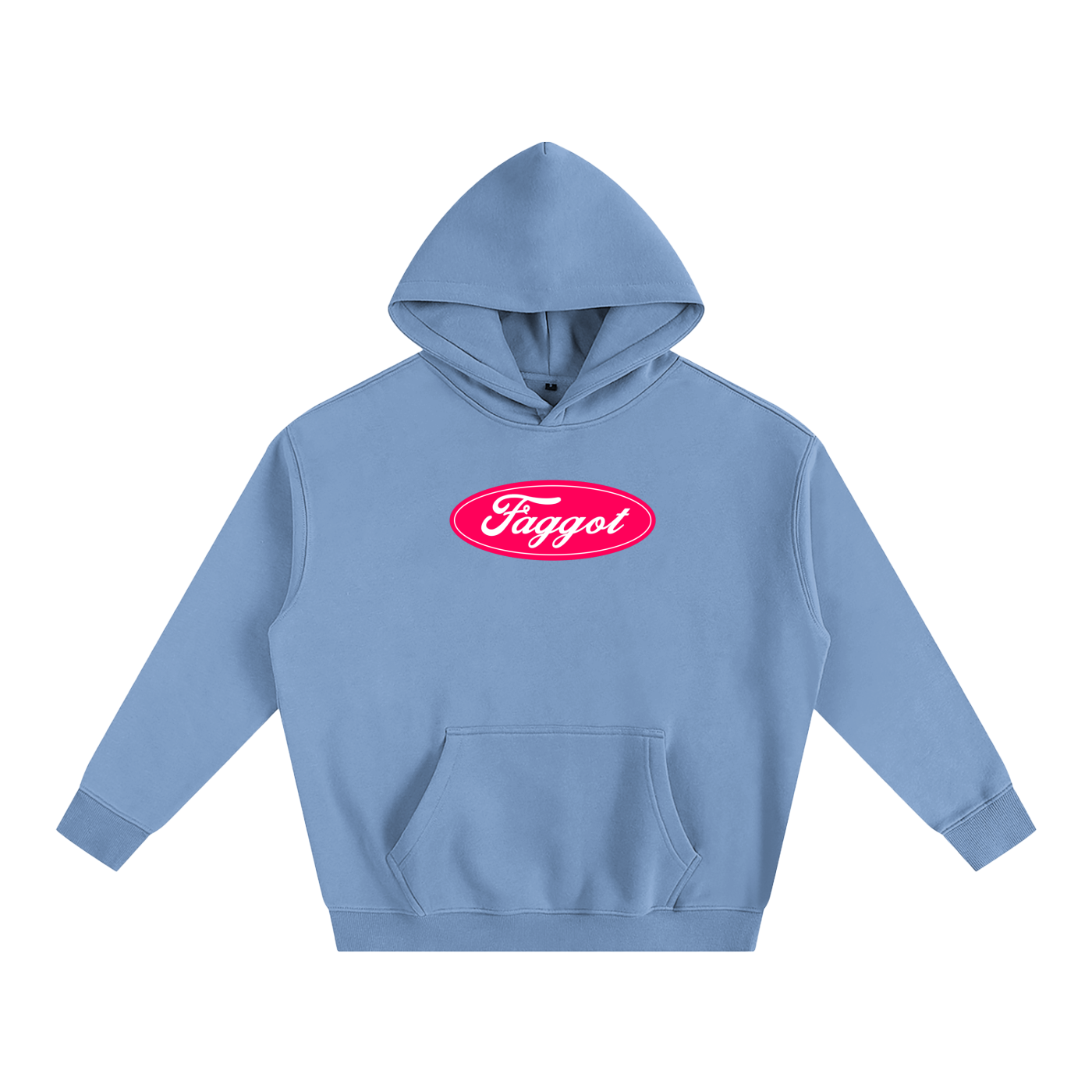 Premium Hood SKY / S Faggot Ford Logo Heavy Fleece Hoodie ~ GAYSBIE PREMIUM MATERIALS