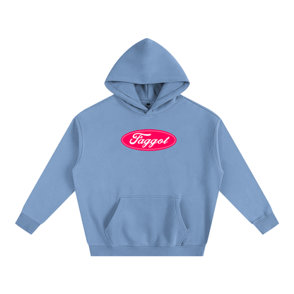 Premium Hood SKY / S Faggot Ford Logo Heavy Fleece Hoodie ~ GAYSBIE PREMIUM MATERIALS