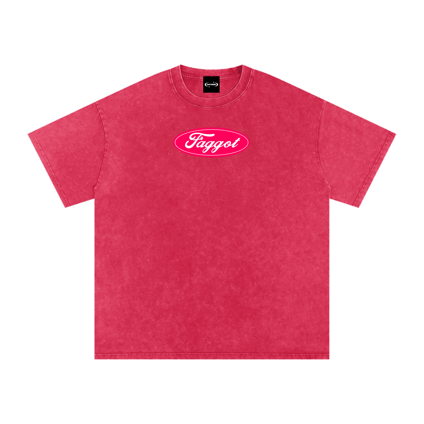 Oversize Tee CHERRY / S Faggot Ford Logo Premium Oversized Tee ~ GAYSBIE PREMIUM MATERIALS
