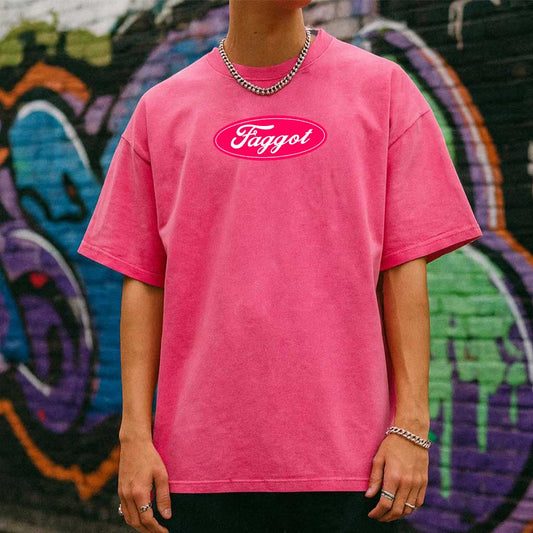 Oversize Tee Faggot Ford Logo Premium Oversized Tee ~ GAYSBIE PREMIUM MATERIALS