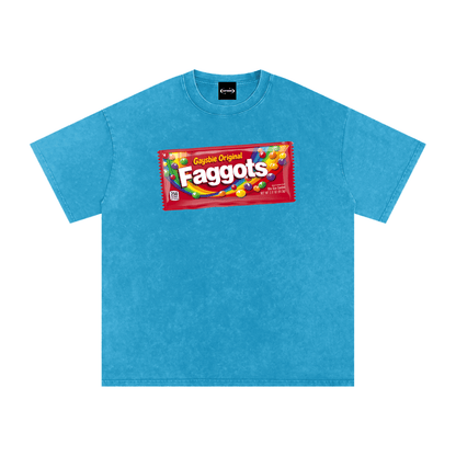 Oversize Tee BLUEY / S Faggots Skittles Premium Oversized Tee ~ GAYSBIE PREMIUM MATERIALS