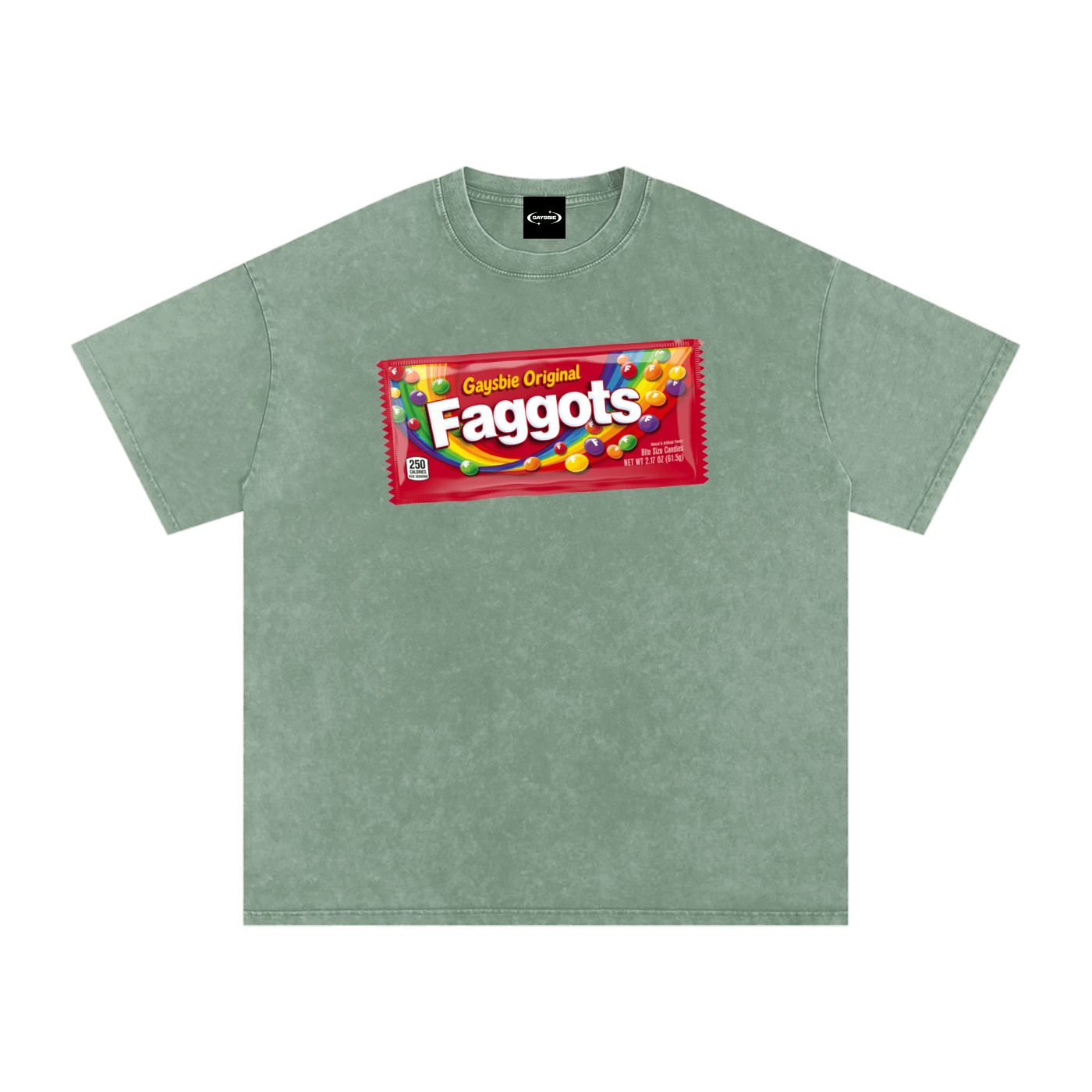 Oversize Tee MINTY / S Faggots Skittles Premium Oversized Tee ~ GAYSBIE PREMIUM MATERIALS