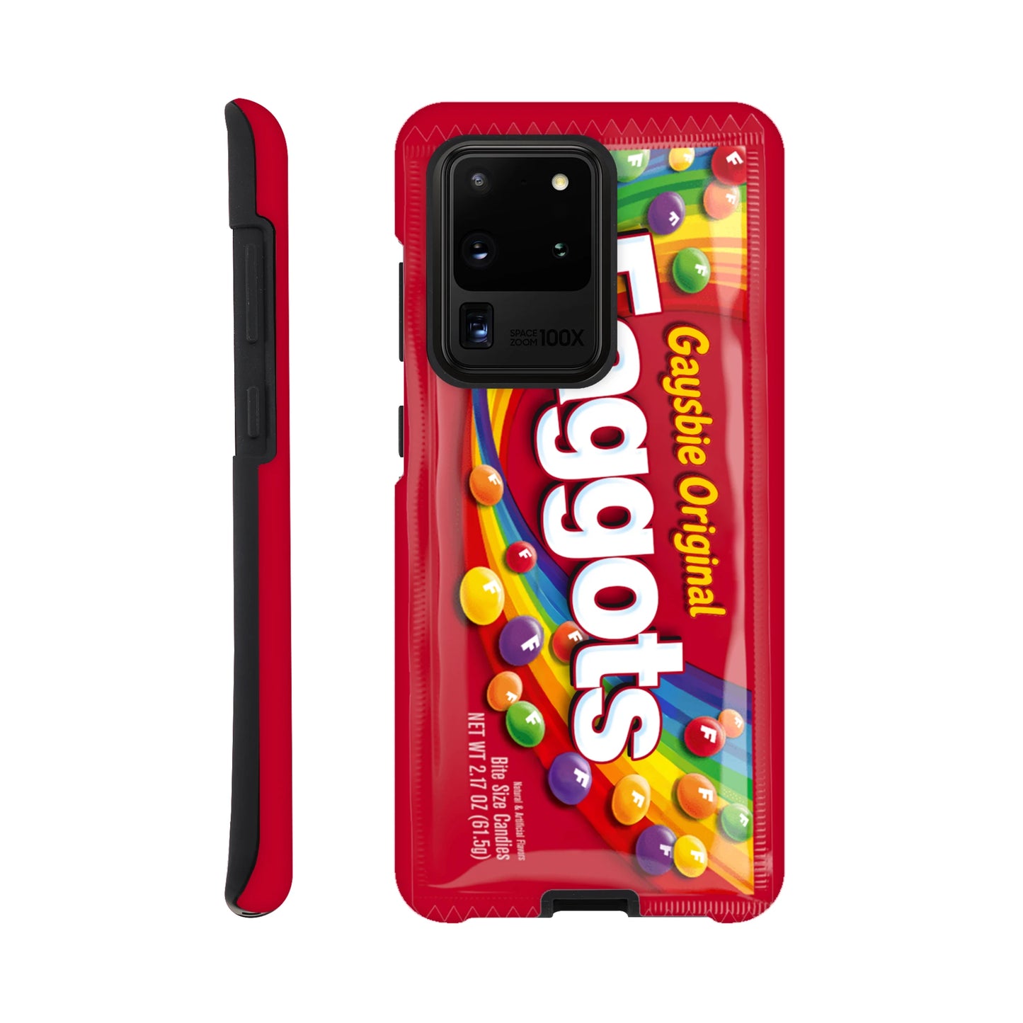 Android Case Galaxy S20 Ultra Faggots Skittles Tough Android Case ~ GAYSBIE PREMIUM MATERIALS